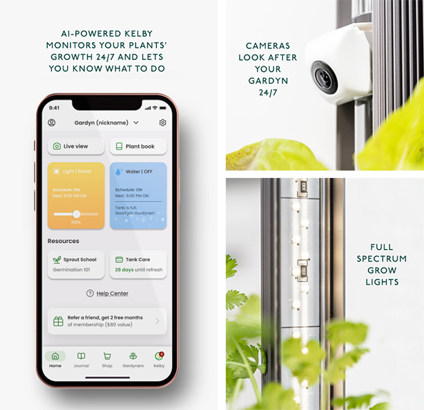 Το Gardyn 3.0 εσωτερικό υδροπονικό κήπο Smart AI-A-A-ASSISTANT.