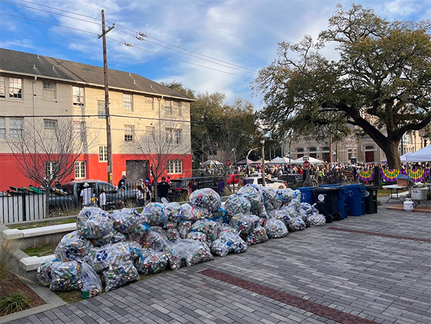 Γκάσε τσάντες krewe nola των αποβλήτων mardi gra.