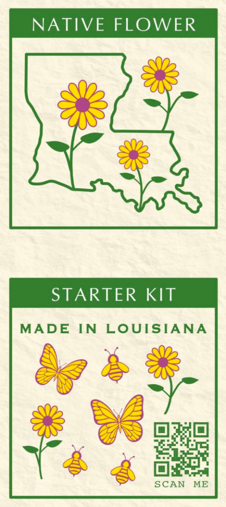 Louisana Native Flower Starter Kit για το Mardi Gras Throw.